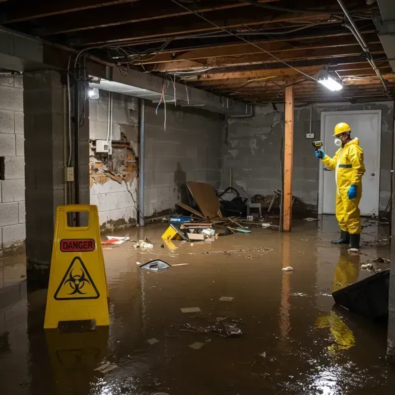 Flooded Basement Electrical Hazard in Vadnais Heights, MN Property