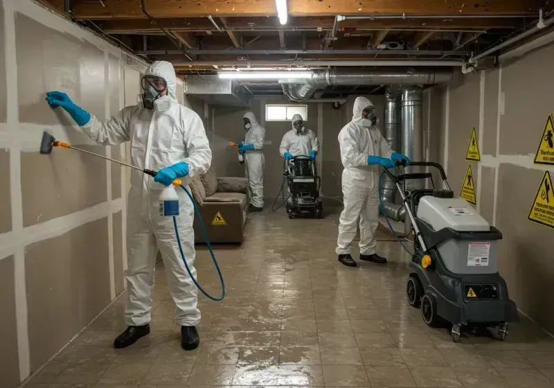 Basement Moisture Removal and Structural Drying process in Vadnais Heights, MN